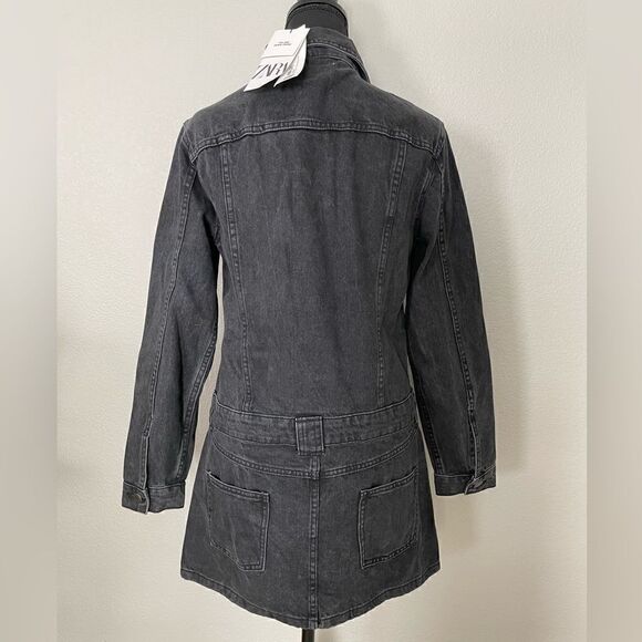 NWT Zara Long Sleeve Denim Dress - Picture 8 of 13